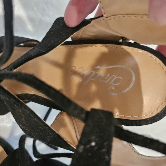 CANDIES Strap Black Heels Size 10 - Picture 3 of 5